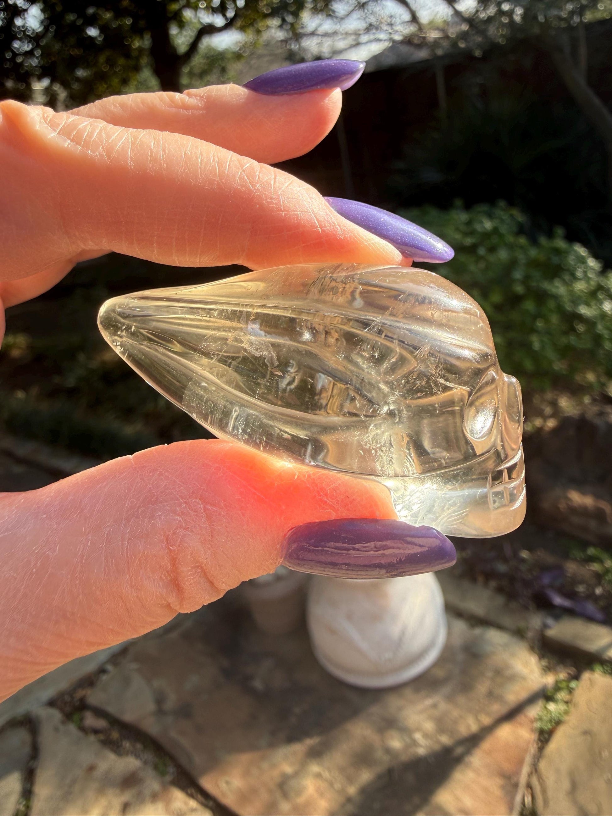 Citrine Travelers Skull, 2.3”, gifts, high vibration crystals, crystal healing, abundance skulls