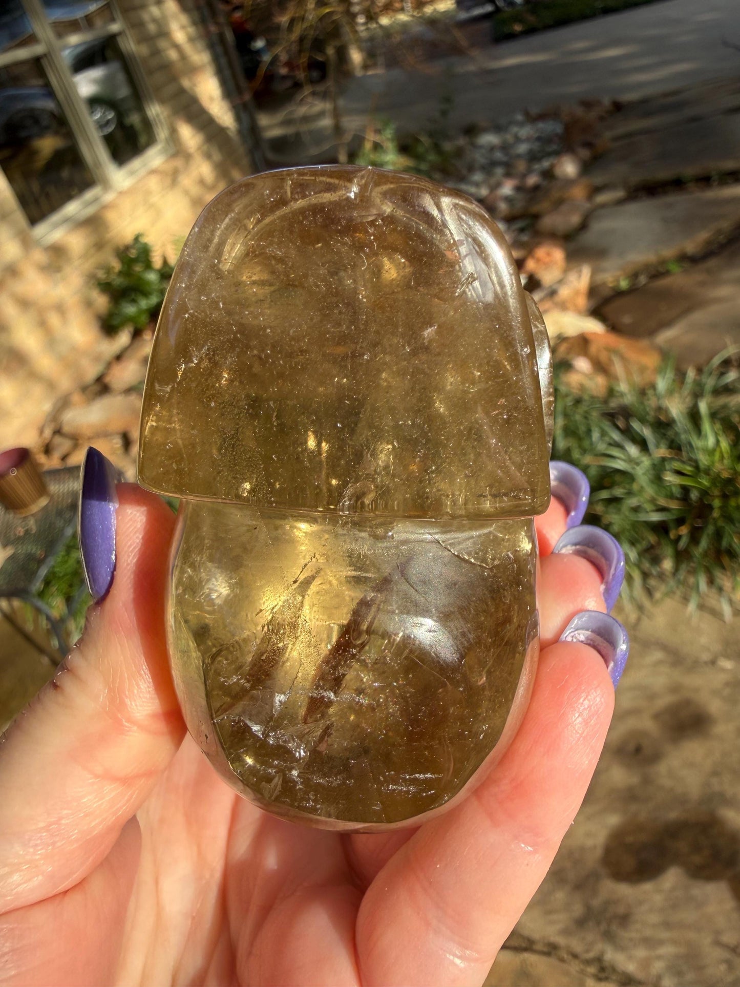 Citrine Skull, 3”, gift, high vibration crystals, crystal healing, abundance skulls