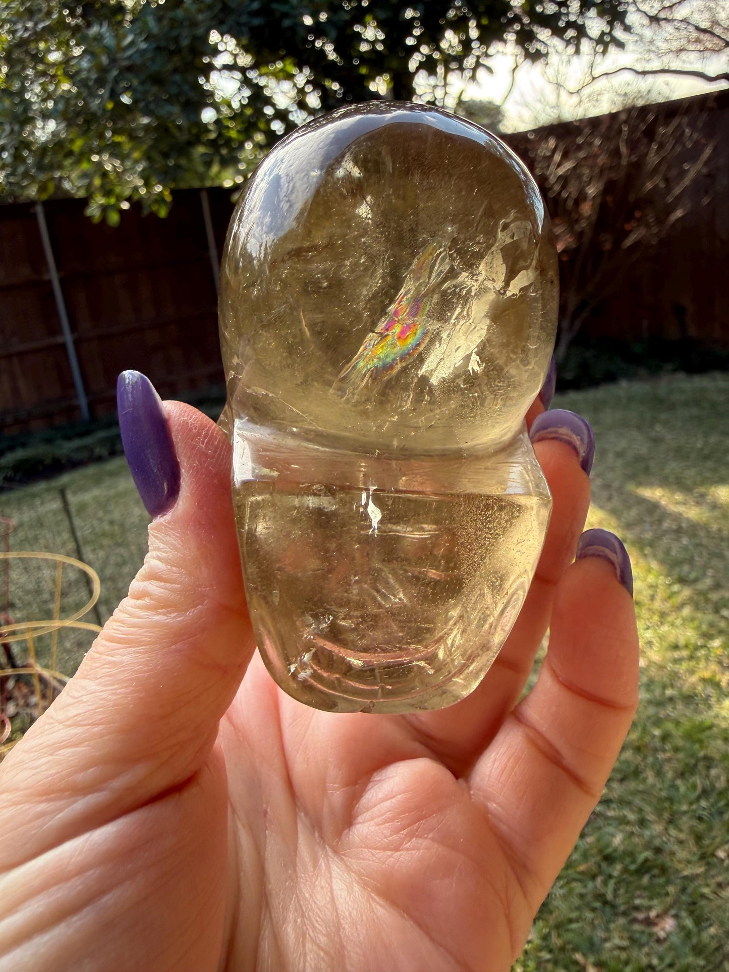Citrine Skull, 3”, gift, high vibration crystals, crystal healing, abundance skulls