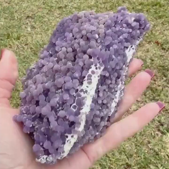 Sparkly Grape Agate Cluster Bed, gift, altar, statement piece, new, high vibration crystals, 6.5”