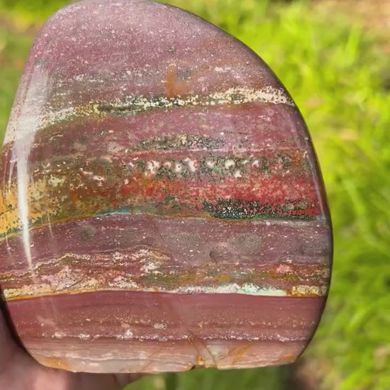 Large Ocean Jasper Standing Freeform, over 2 and a half pounds, high vibration crystals