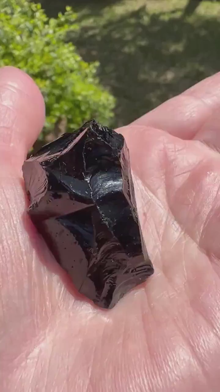 Rare Black Andara Glass, private collection, .5 ounces, crystal healing, high vibration crystals, gifts